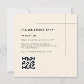 シンプルエレガント&シック・スクエア結婚ズ 招待状 (裏面)