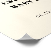 シンプルエレガント&シックOhベビー歓迎 ポスター (角)