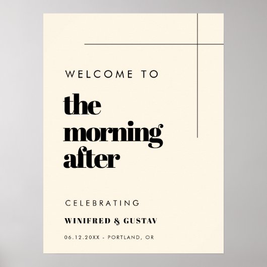 シンプルエレガント&シックThe Morning after Welcome ポスター (正面)