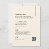 シンプルエレガント&シッ結婚クのオールインワン 招待状 (裏面)