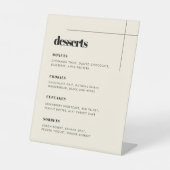 シンプルエレガント&シッ結婚クのデザートバー 台座サイン (正面)