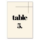 シンプルエレガント&シッ結婚ク・クリーム テーブルナンバー (裏面)