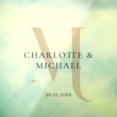 シンプルエレガント，モノグラ結婚ム， s ウィンドウサイン (シート3)