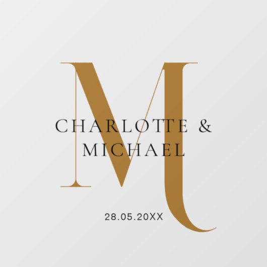 シンプルエレガント,モノグラ結婚ム, s ウィンドウサイン (シート)