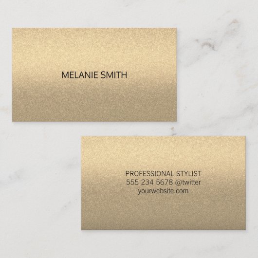 シンプルエレガント 名刺 (正面/裏面)