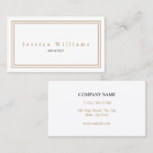 シンプルエレガント 名刺 (正面/裏面)