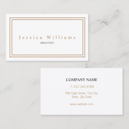 シンプルエレガント 名刺 (正面/裏面)