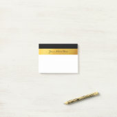 シンプルエレガント(白スタイリッシュ)/金ゴールド ポストイット (デスク上)