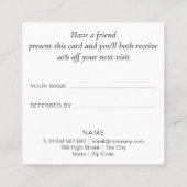 シンプルエレガント 紹介カード (裏面)