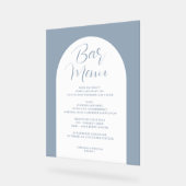 シンプルエレガントArch, Grayのバー結婚メニュー飲料 アクリルサイン (傾斜)