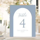 シンプルエレガントArch、Gray、結婚のテーブル番号 アクリルサイン