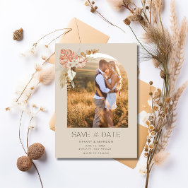 シンプルエレガントArch Photo Boho 結婚's セーブザデート