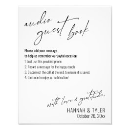 シンプルエレガントAudio Guest Book Sign フォトプリント