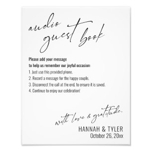 シンプルエレガントAudio Guest Book Sign フォトプリント