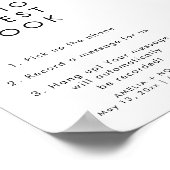 シンプルエレガントAudio Guestbookの結婚サイン ポスター (角)