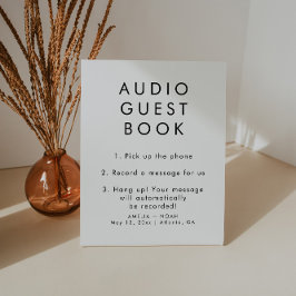 シンプルエレガントAudio Guestbook結婚の 台座サイン