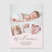 シンプルエレガントBaby Girl Photo Birth発表 (正面)