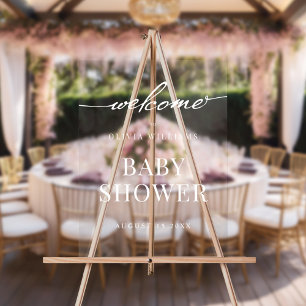 シンプルエレガントBaby Shower Welcome アクリルサイン