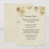 シンプルエレガントBeigeのエンク結婚ロージャカード エンクロージャーカード (正面/裏面)