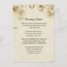 シンプルエレガントBeigeのエンク結婚ロージャカード