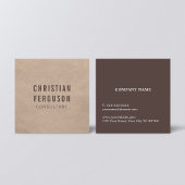 シンプルエレガントBeige Brownコンサルタント スクエア名刺