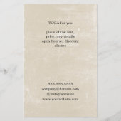 シンプルエレガントBeige ScratchesアイコンYogaInstructor チラシ (裏面)