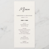 シンプルエレガントBeige Wedding Reception Menu メニュー (正面)