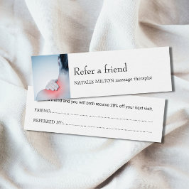 シンプルエレガントBlue Massage Therapis紹介カード