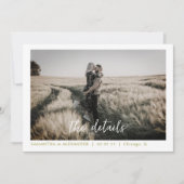 シンプルエレガントBoho招待状写真カスタム 招待状 (正面)