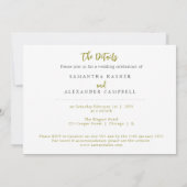 シンプルエレガントBoho招待状写真カスタム 招待状 (裏面)