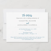 シンプルエレガントBoho招待状写真カスタム 招待状 (裏面)