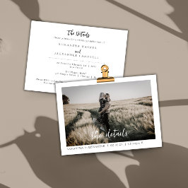 シンプルエレガントBoho招待状写真カスタム 招待状