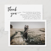 シンプルエレガントBoho結婚のサンキューPhoto Card サンキューカード (正面/裏面)