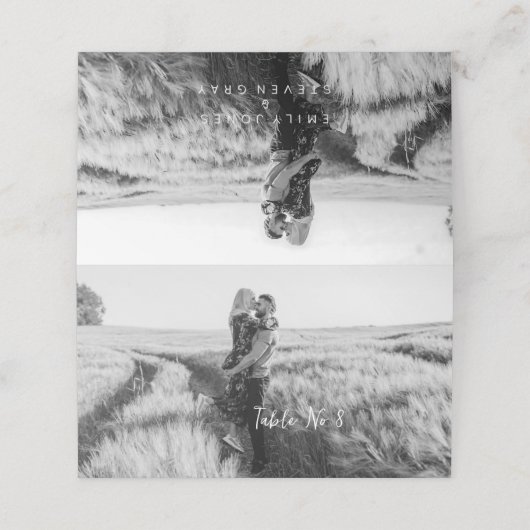 シンプルエレガントBoho結婚テーブルNo Photo Card プレイスカード (外部開封)