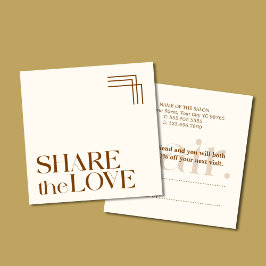 シンプルエレガントBoho Brown紹介カード 紹介カード