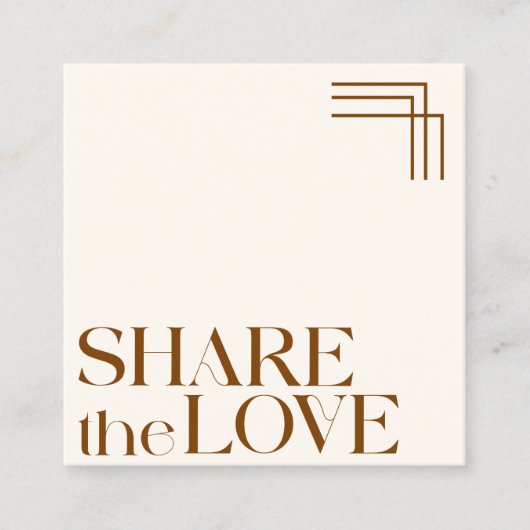 シンプルエレガントBoho Brown紹介カード 紹介カード (正面)