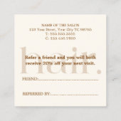 シンプルエレガントBoho Brown紹介カード 紹介カード (裏面)