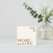 シンプルエレガントBoho Brown紹介カード 紹介カード (スタンド正面)