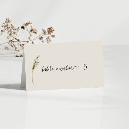 シンプルエレガントBoho Grayテーブル番号カード プレイスカード