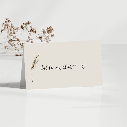 シンプルエレガントBoho Grayテーブル番号カード プレイスカード