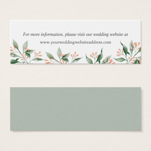 シンプルエレガントBotanical結婚 Web Site Enclosure (正面&裏面)