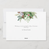 シンプルエレガントBotanical Christmas Photo シーズンカード (裏面)