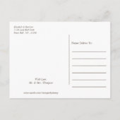 シンプルエレガントBotanical Wild Flower Save the Date 案内ポストカード (裏面)