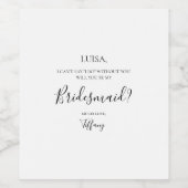 シンプルエレガントBridesmaid提案 ワインラベル (シングルラベル)