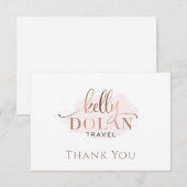 シンプルエレガントBusiness Logo Thank Youはがき サンキューカード (正面/裏面)