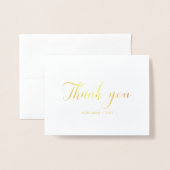 シンプルエレガントBusiness Thank you Gold Foil Card 箔カード (封筒付き正面)