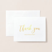 シンプルエレガントBusiness Thank you Gold Foil Card 箔カード (封筒付き正面)