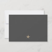 シンプルエレガントChic Gold Foil Starfishメニューオプション 出欠カード (裏面)