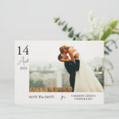 シンプルエレガントChic Photo Wedding Save the Date セーブザデート (スタンド正面)