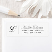 シンプルエレガントChic Script差出人住所ラベル ラベル (インサイチュ)